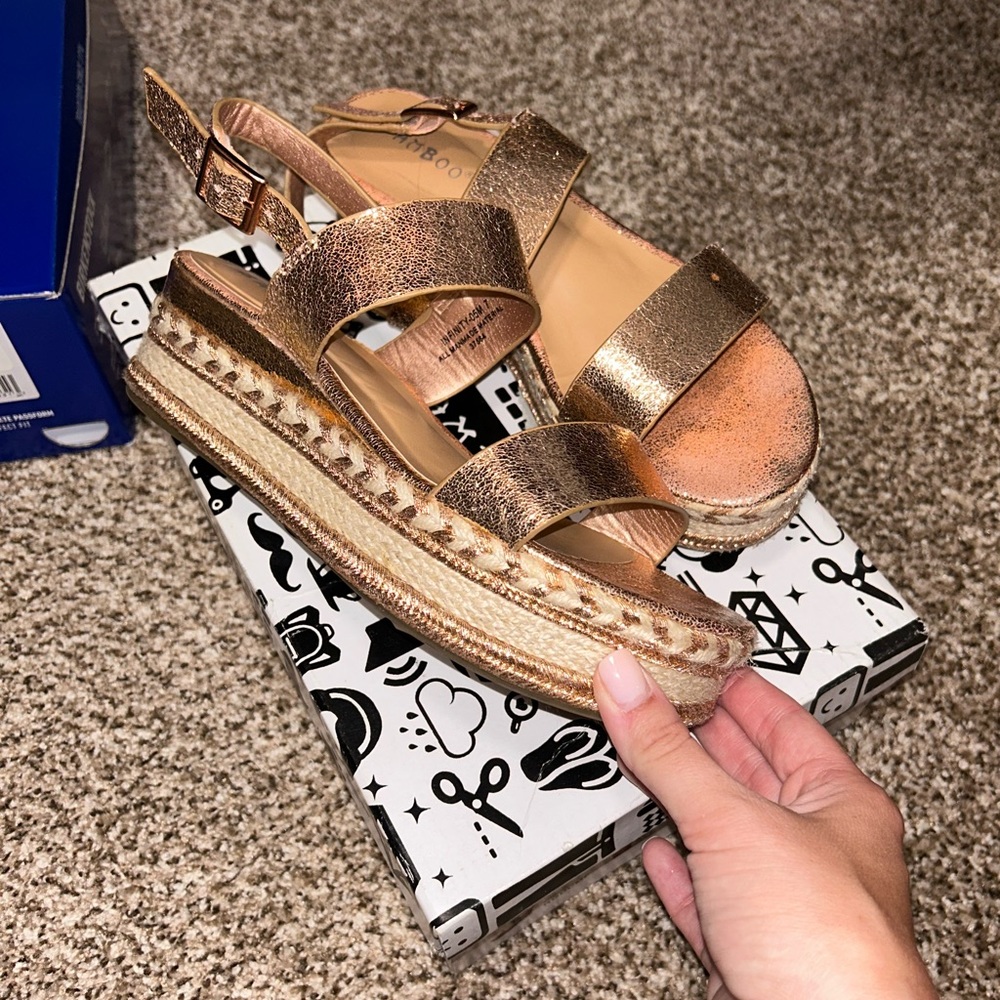 Bamboo Rose Gold Wedges